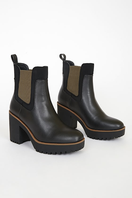 Good Day Black Platform Ankle Boots 1