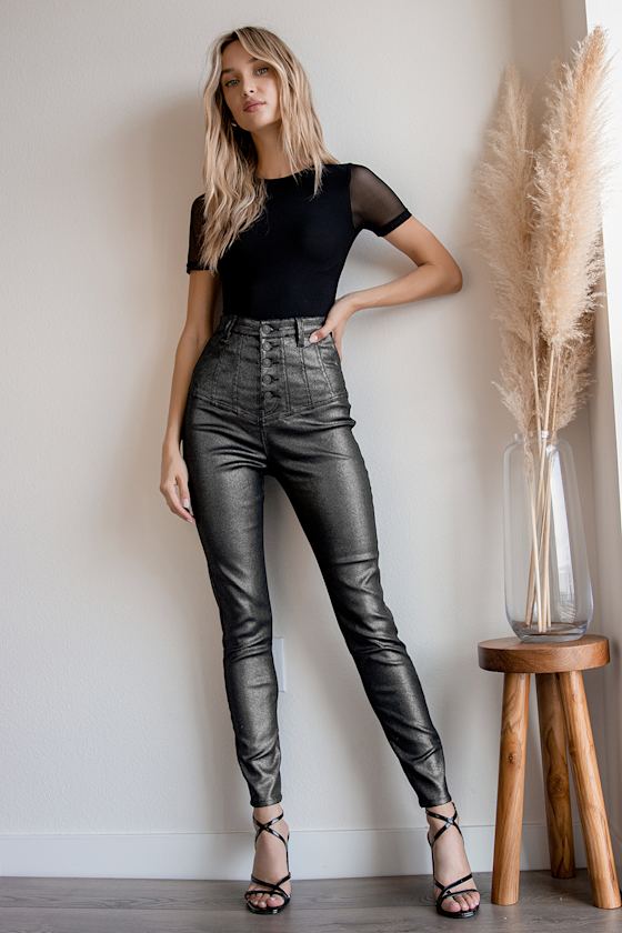 Metallic black jeans Clearance