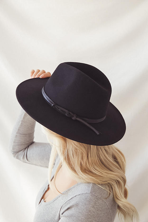 Billie Black Wool Fedora Hat 3