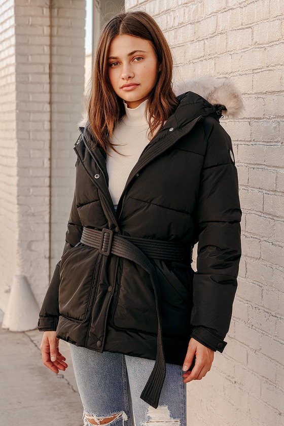 White Puffer Jacket - Hood Puffer Jacket - Removable Hood Jacket - Lulus