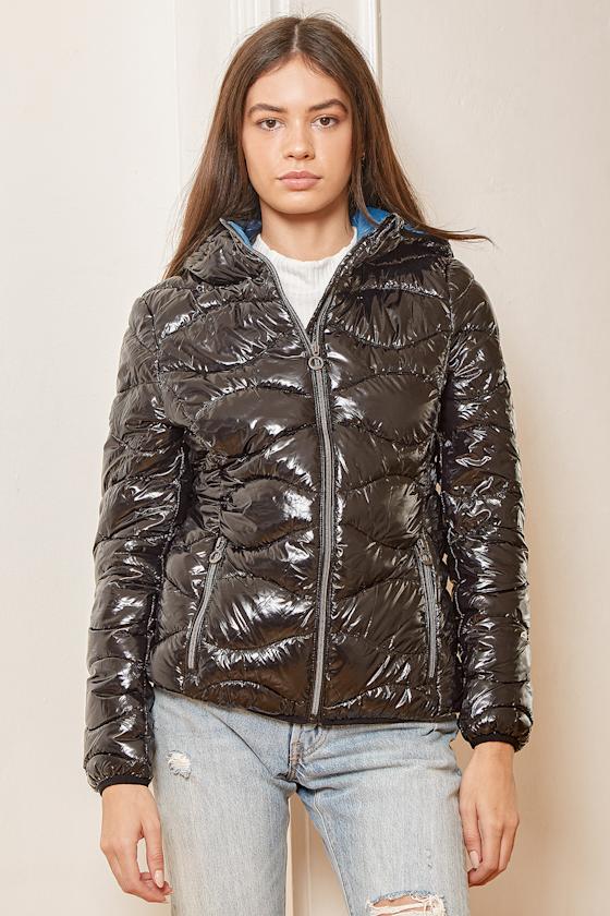 Ciara-C Black Quilted Puffer Jacket 1
