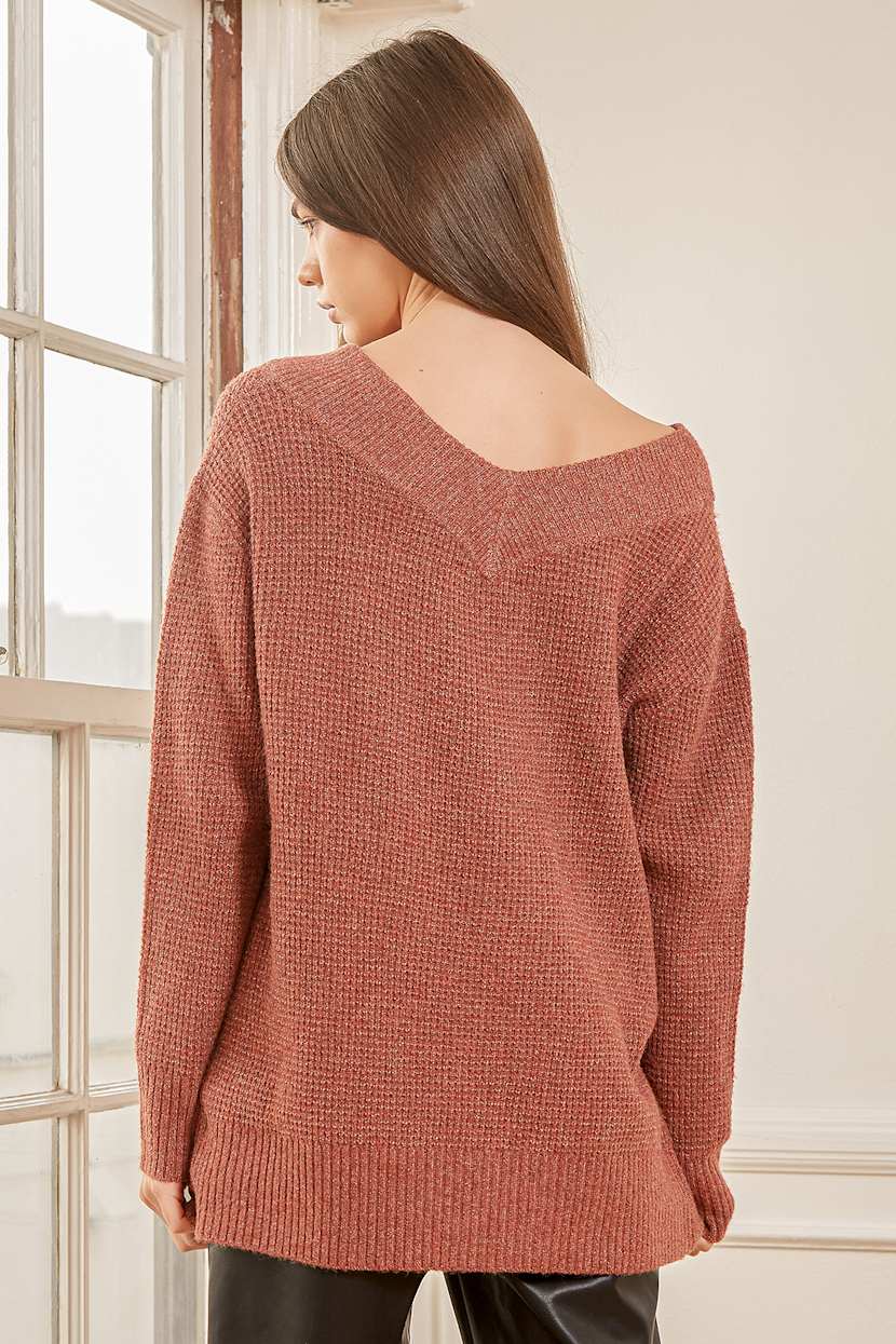 rust oversized sweater