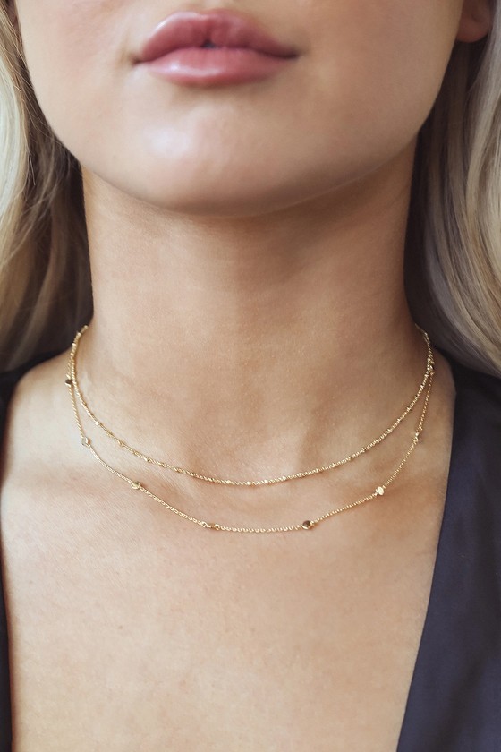 Dainty Gold Color Chain Layered Choker Necklace For Women Bijoux Tattoo  Necklaces Pendants Simple Boho Layering Necklace Set - Necklace - AliExpress