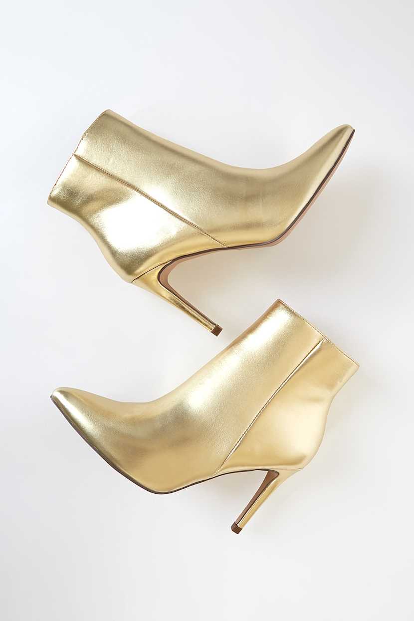 gold dress booties BuddyLove X Shushop | Veronica Booties