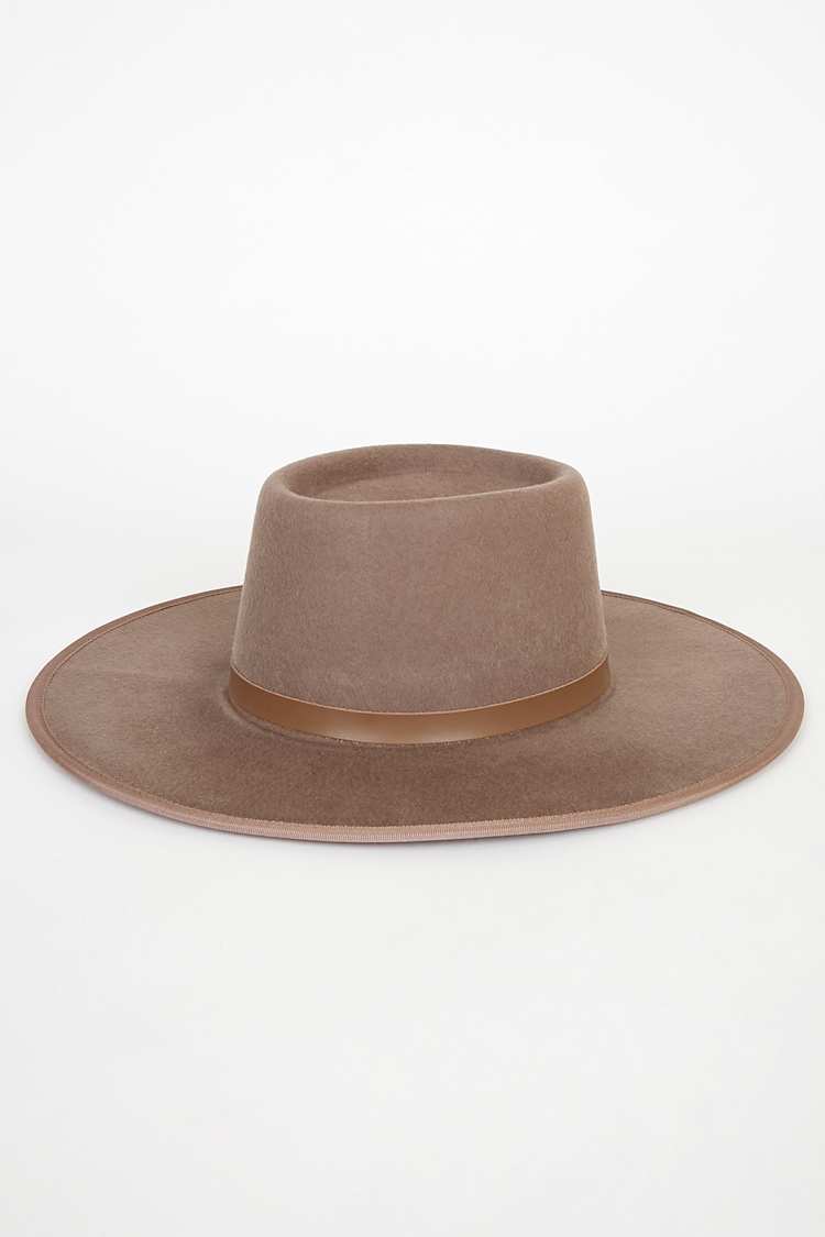 Wyeth soft brushed wool boater Wyeth Jess Brown - Boater Hat - Wool Hat - Fedora Hat - Lulus main image 4