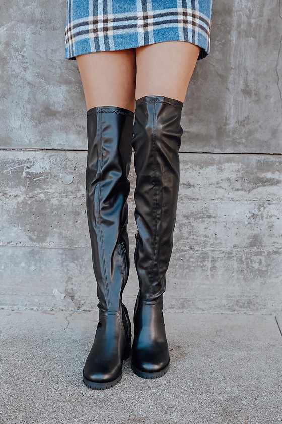 Black OTK Boots - Over the Knee Boots For Women - High Heel Boots - Lulus