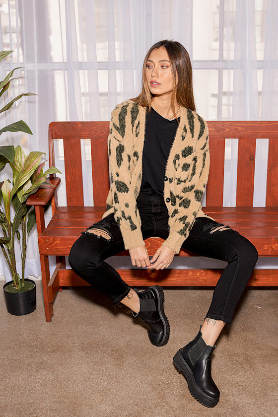 new look leopard cardigan