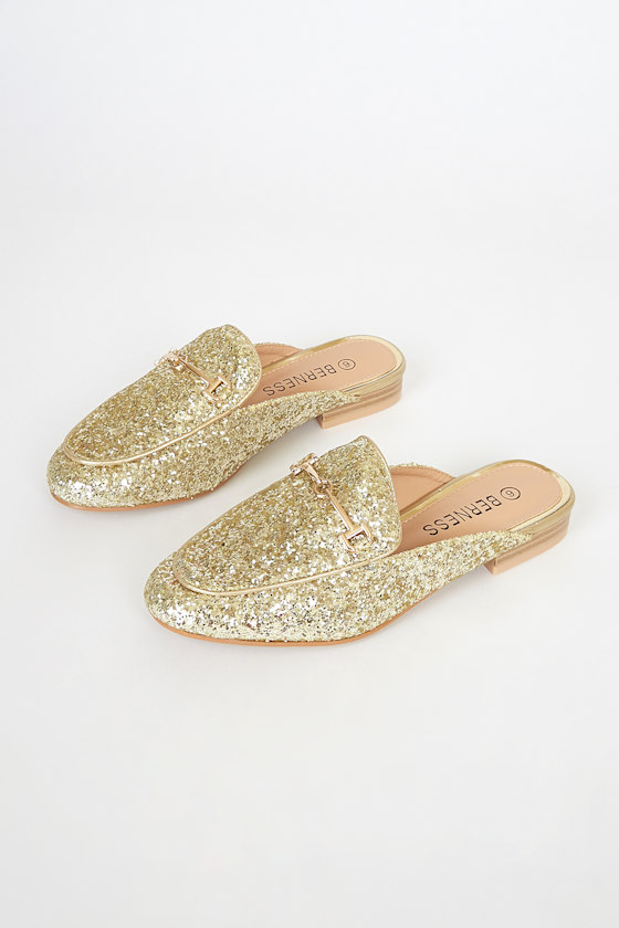 glitter gold slides