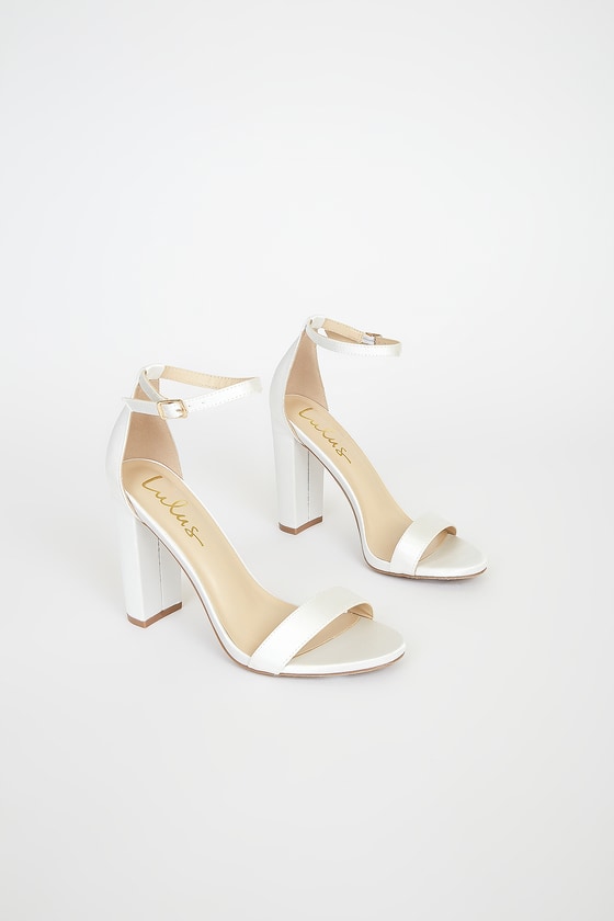 Floral Ivory Lace Wedding Heels, Sophia | Bella Belle