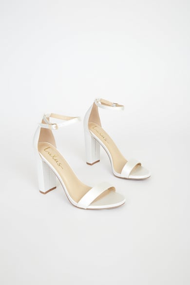 Syngo White Patent Pointed-Toe Ankle Strap Pumps