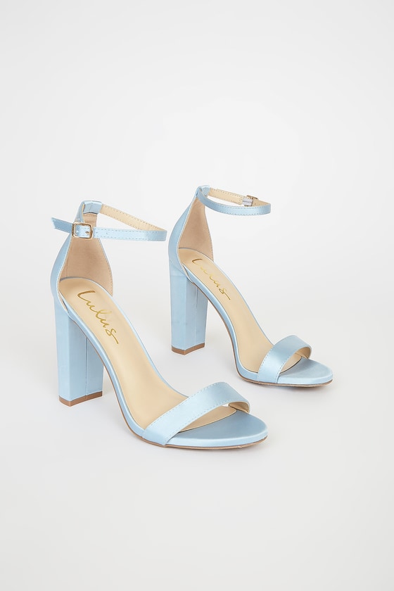 white satin heels with ankle strap