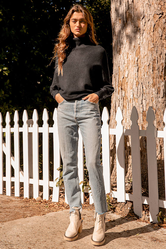 Cozy Company Black Dolman Sleeve Turtleneck Sweater 5