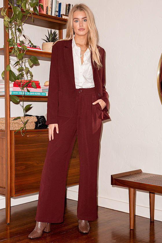 Like a Boss Burgundy Blazer 7