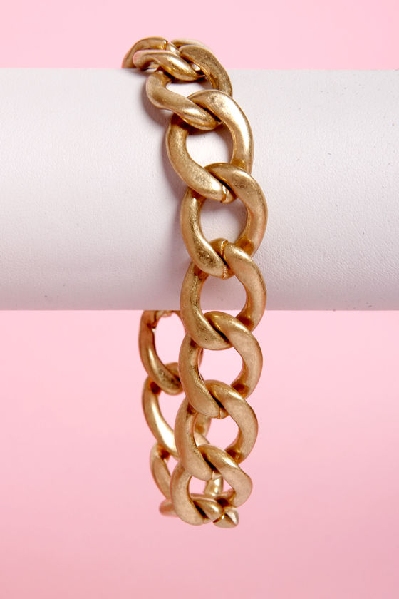 Pretty Gold Bracelet - Chain Bracelet - Link Bracelet - $11.00 - Lulus