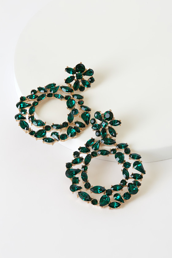bottle green ear rings | Bridal bangles, Bollywood jewelry, Bridal  accessories