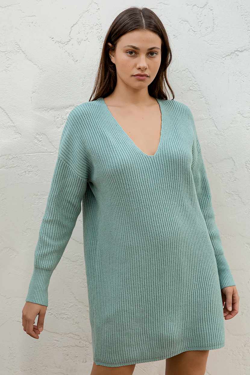 slim fit dress slacks Sample Mint Green Canal Street with Streetcar Sweater Dress main image 1