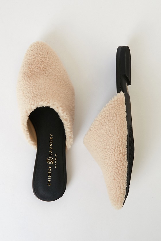 Chinese laundry fur mules top