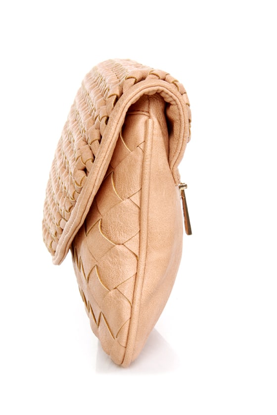 basket weave clutch bag