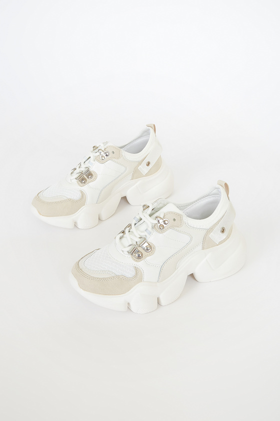 Wynn White Chunky Sneakers 4