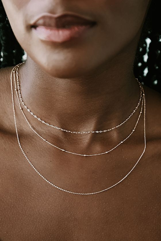 Adored By You 14KT Gold Layered Necklace 1