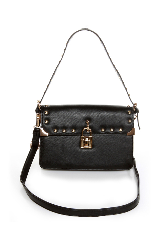 Melie Bianco Maggie Studded Black Purse