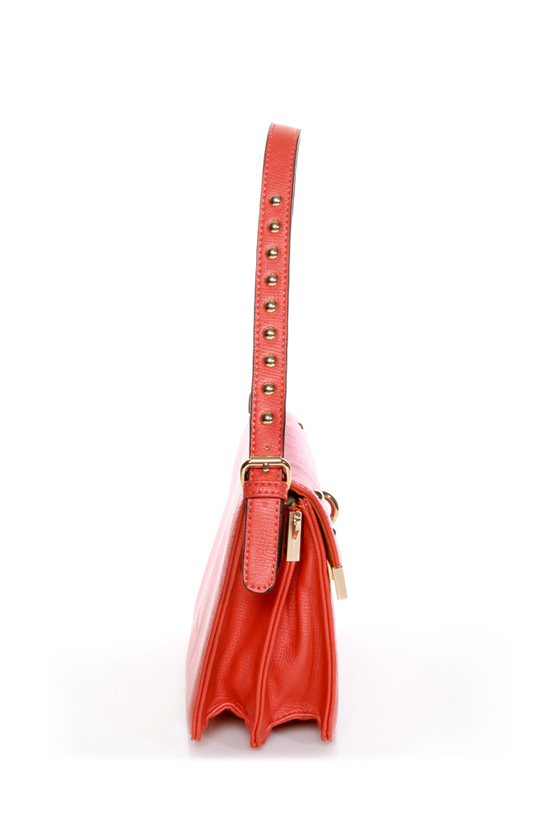 Melie Bianco Maggie Studded Orange Purse