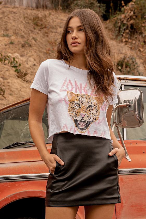 Drum Roll Please Black Vegan Leather Mini Skirt 2