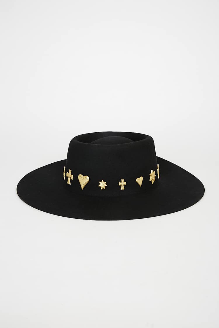 Lack of Color Celestial - Black Hat - Wool Hat - Boater Hat  display picture 1