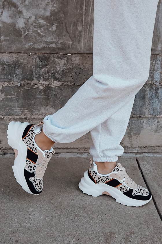 Mabelle Leopard Multi Chunky Sneakers 1