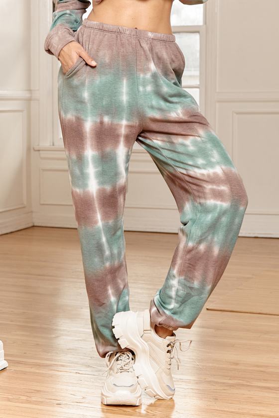 Green Dip-Dye Joggers