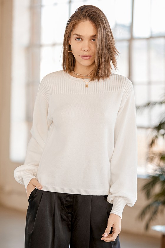 lulus white sweater