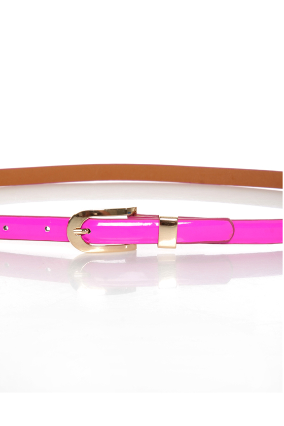 Beyond Neon Magenta Skinny Belt