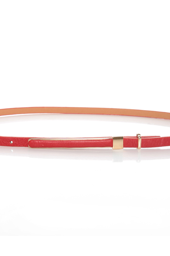 Pillow Skinny Red Belt