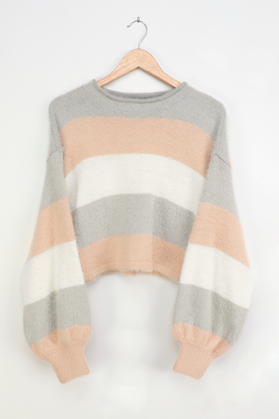 Grey & Multicolour Knit Sweater main image 0