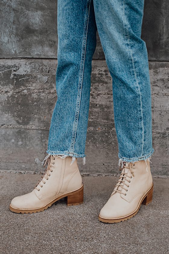 nubuck lace up boots