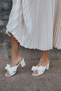 Dorothea Ivory Knotted High Heel Sandals 1