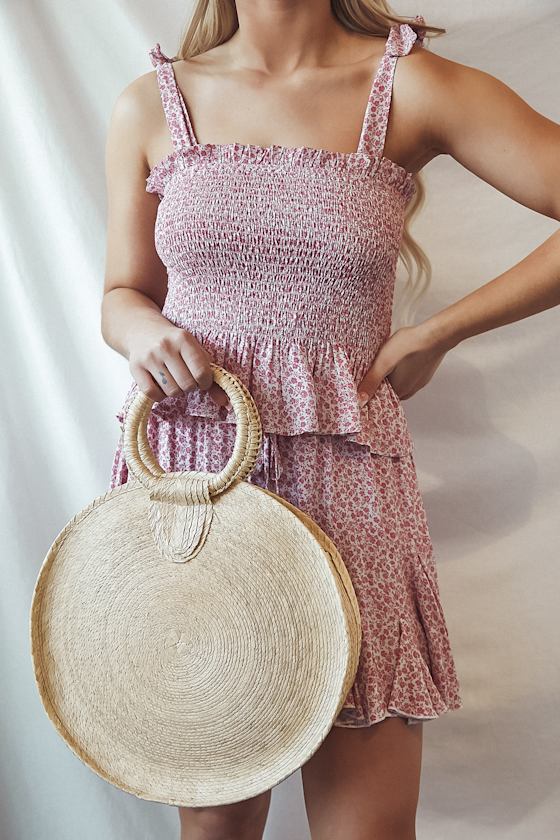 Here for the Sunshine Beige Woven Straw Tote Bag 1