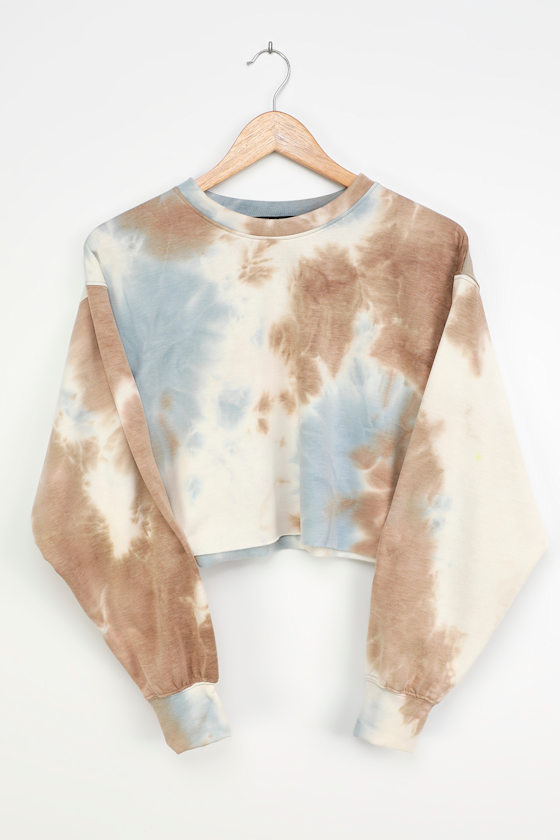 Effortless Lifestyle Brown Multi Tie-Dye Pullover Sweatshirt 1