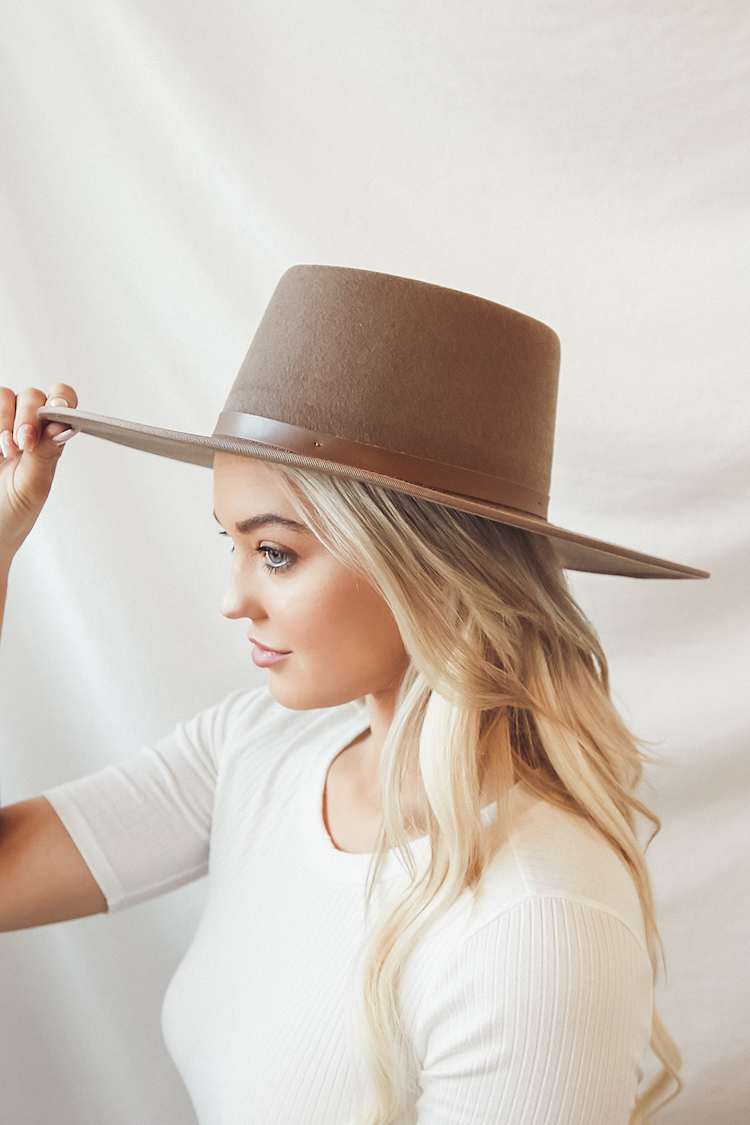Wyeth Jess Brown - Boater Hat - Wool Hat - Fedora Hat - Lulus display picture 3