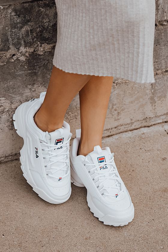 Disruptor II Premium White Sneakers 1