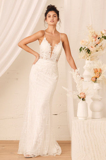 Wonderstruck White Glitter Lace-Up Embroidered Lace Maxi Dress 4