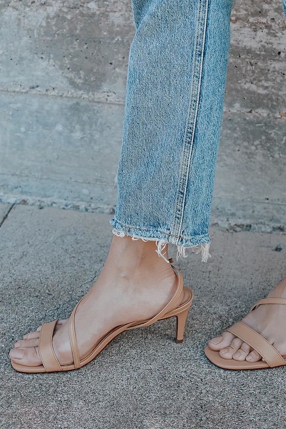 Esra Medium Nude Nappa Leather High Heel Sandals 7