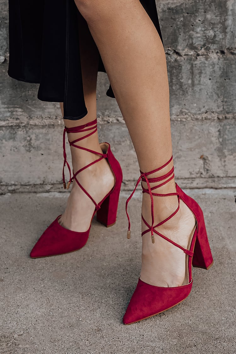 lulus lace up heels
