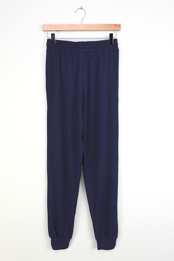 Hit the Snooze Dark Blue Drawstring Joggers 3
