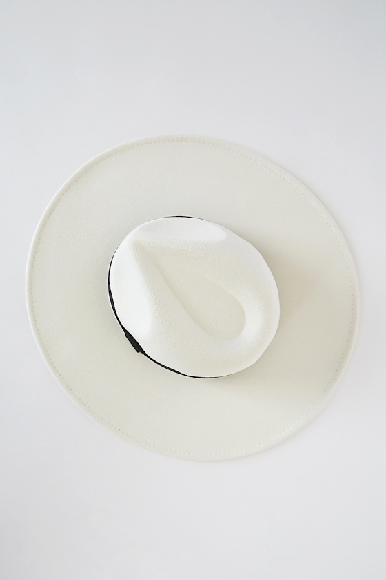 Cute Cream Hat Fedora Hat Felt Hat Oversized Fedora Lulus