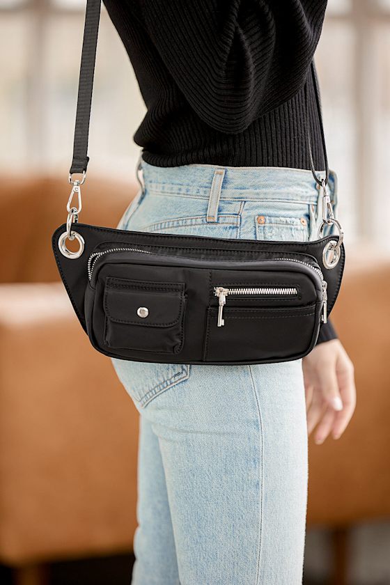 HVISK Brillay - Nylon Waistbag - Sports Crossbody Bag - Belt Bag