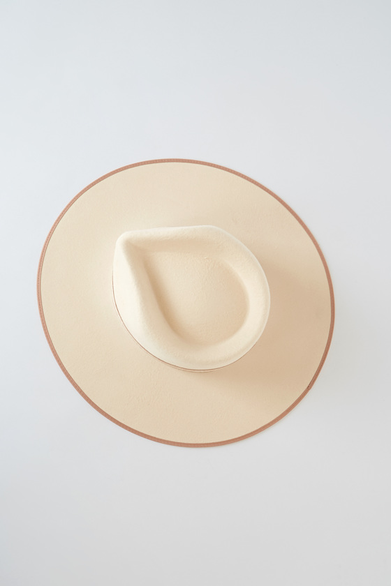 Lack of color IVORY RANCHER ウールハット Ivory Rancher - Wool Felt Fedora Hat in Beige | Lack of