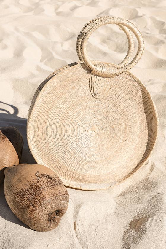 Here for the Sunshine Beige Woven Straw Tote Bag 1