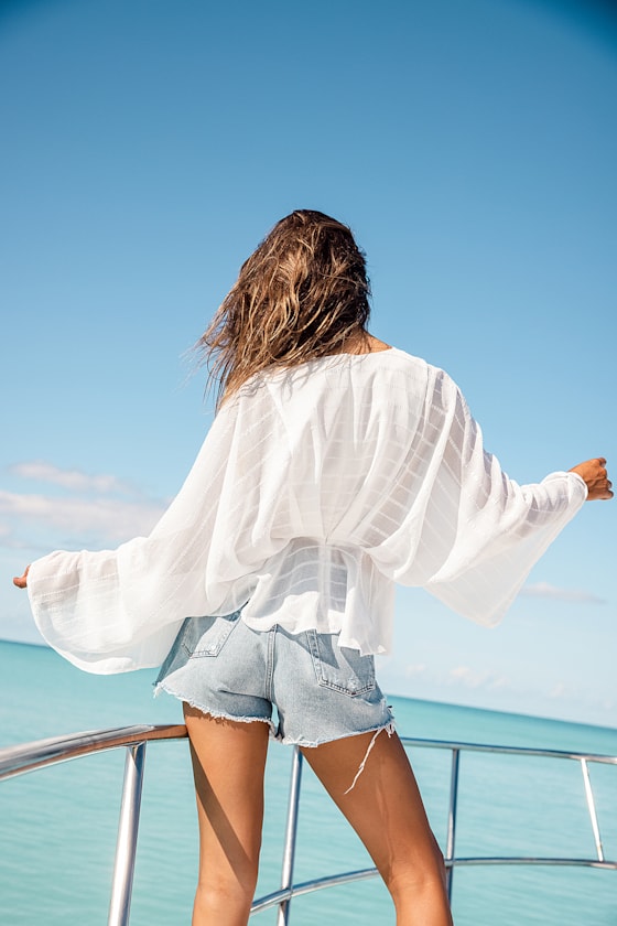 More to Adore White Striped Long Sleeve Top 11