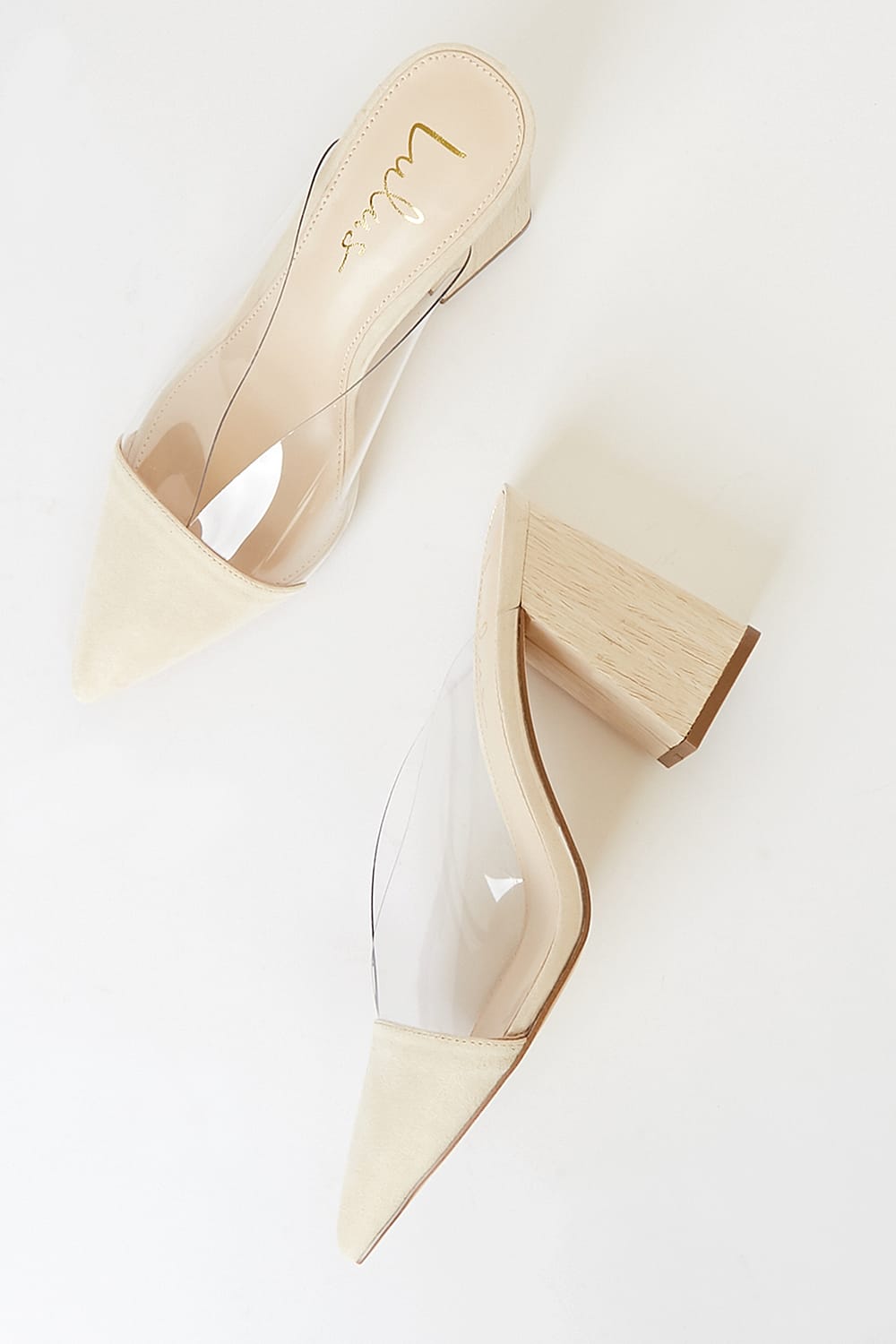 Shilo Light Natural Suede Pointed-Toe Pumps